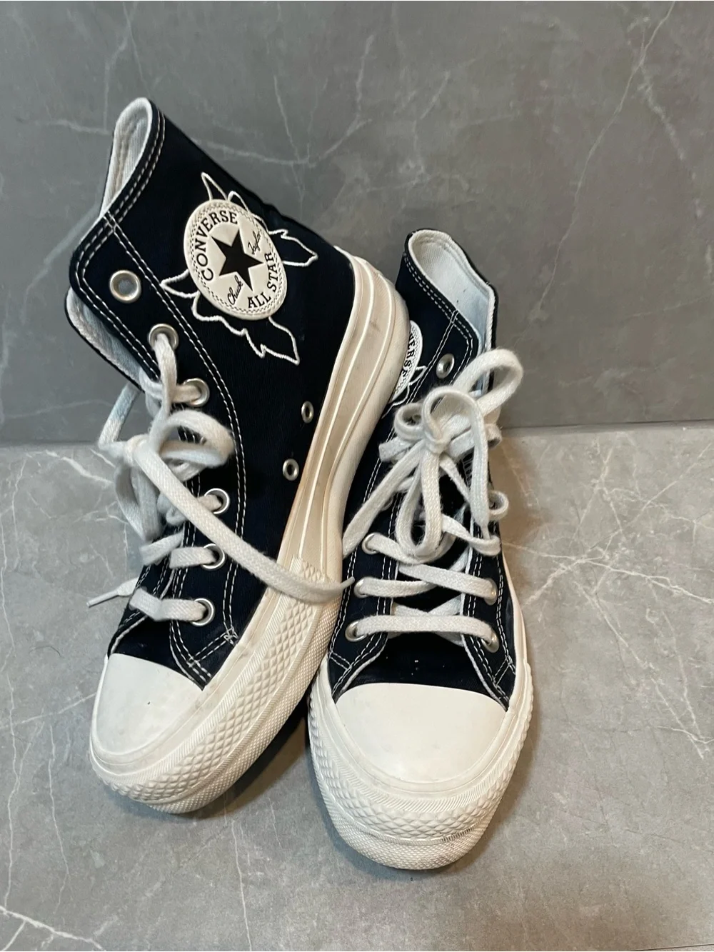 Converse Chuck Taylor All Star Lift Platform Enchanted Garden Floral US 6.5 EUC